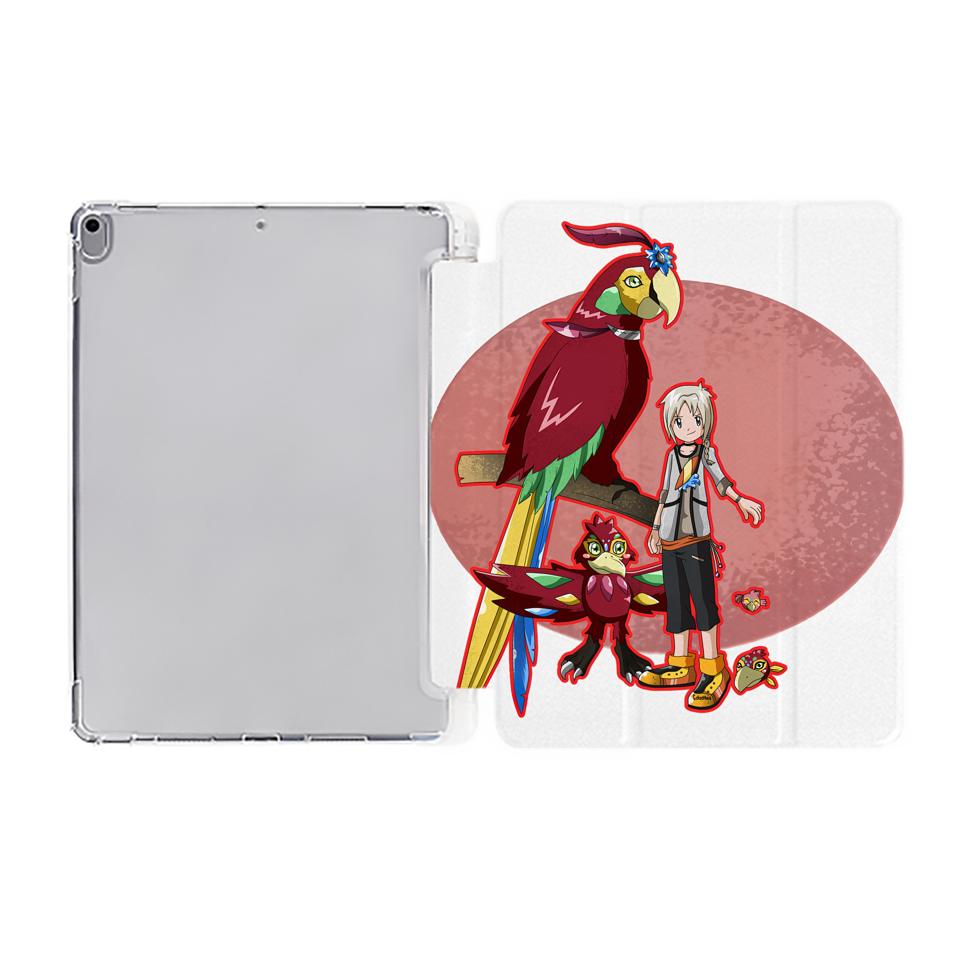 （画像用） Digimon デジタルモンスター/デジモン IPad ケース ペン収納付き 三つ折りスタンド PUレザー×シリコン 対応機種9.5/10.5/10.9インチ